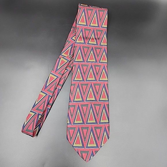 VTG Jacobs Roberts for Mr. Wicks Men's Tie 100% Silk Geometric Pattern 56 x 3.75 - Picture 2 of 9